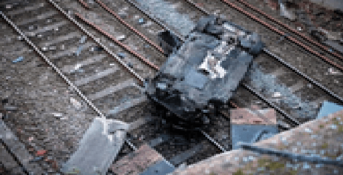 Train Movement Halted for an Hour after Car Falls from Flyover onto Tracks near Haiderpur Metro, Delhi