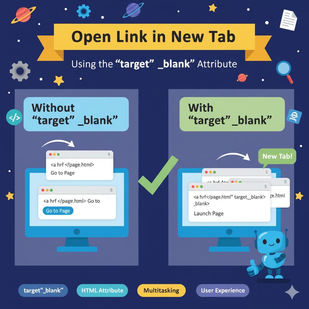 How do you make a hyperlink open in a new browser tab?