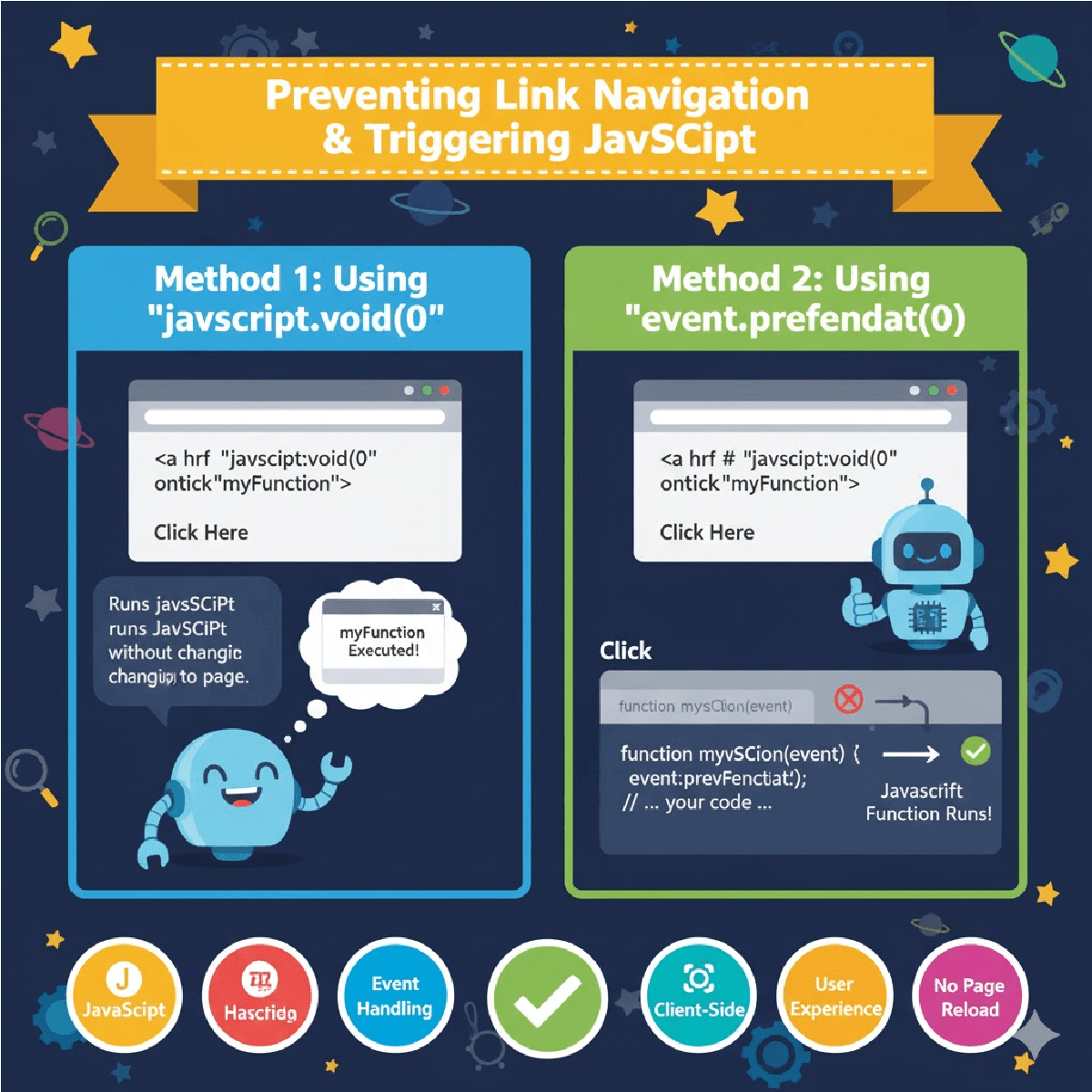 How do you prevent a link from navigating to another page but still trigger a JavaScript function?