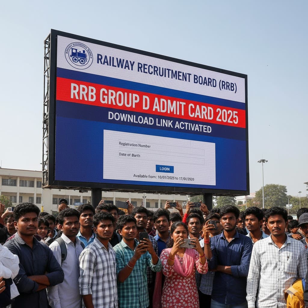RRB Group D Admit Card 2025 – Exam City, Exam Date &amp; CBT Hall Ticket Download