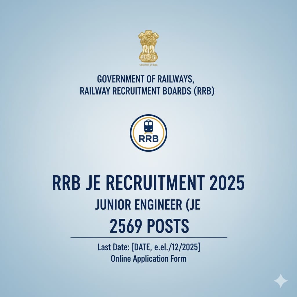 RRB JE Recruitment 2025 – Secure Your Engineering Career with 2569 Posts