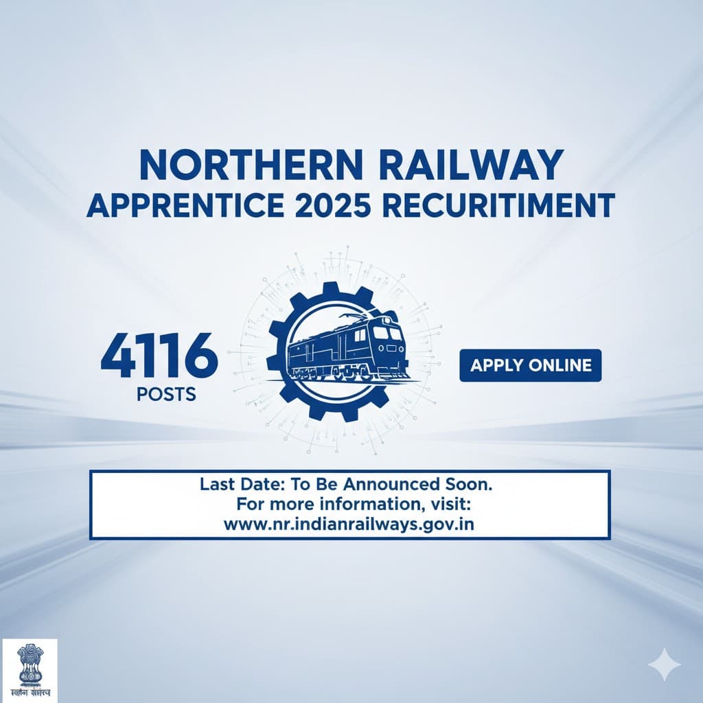 Northern Railway Apprentice 2025 Recruitment – Apply Online for 4116 Posts
