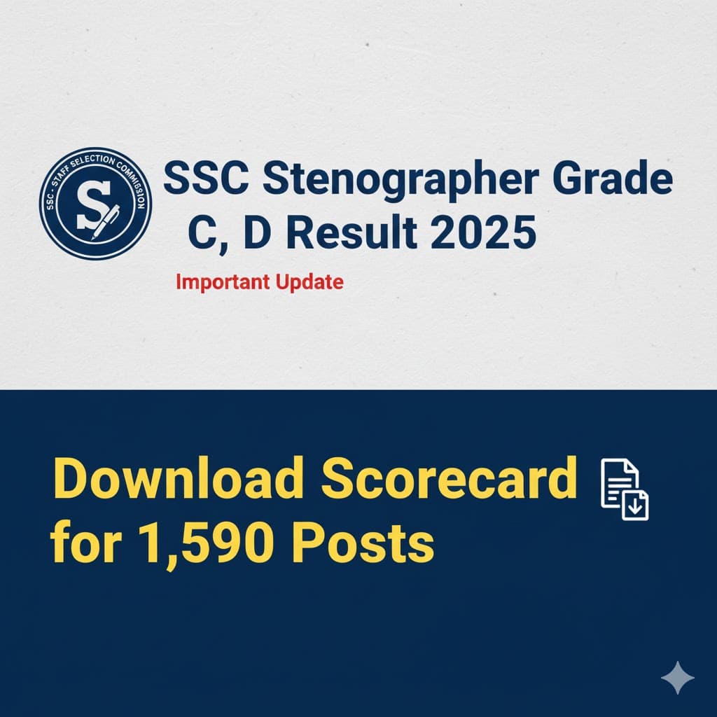 SSC Stenographer Result 2025 OUT – Download Scorecard &amp; Merit List Now