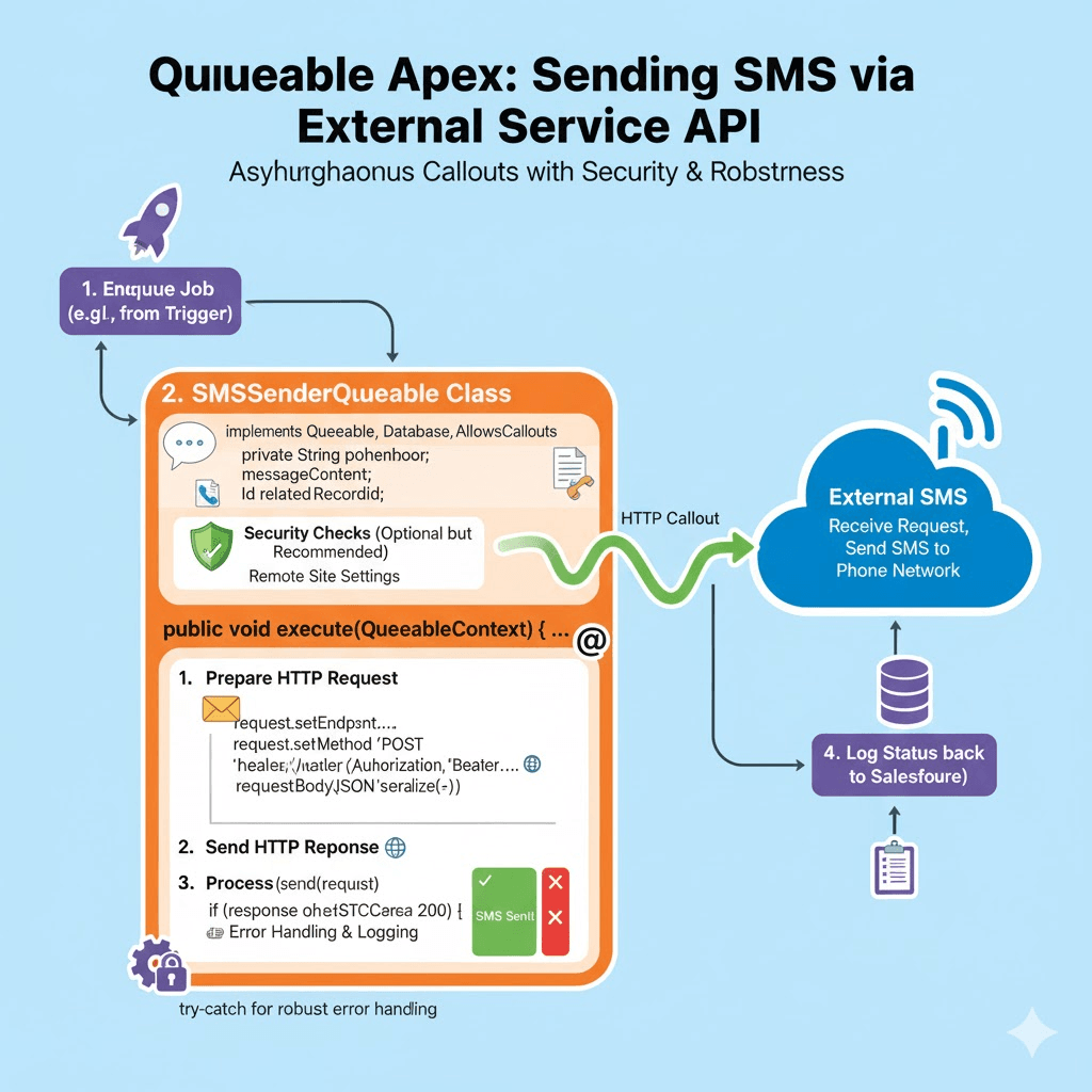 How would you use Queueable Apex for handling asynchronous complex logic after record insertion?