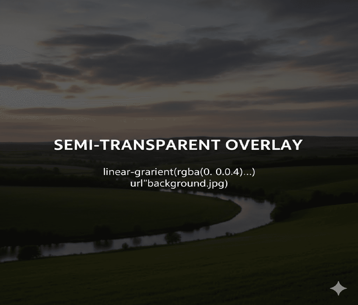 How can you add a semi-transparent overlay on top of a background image?