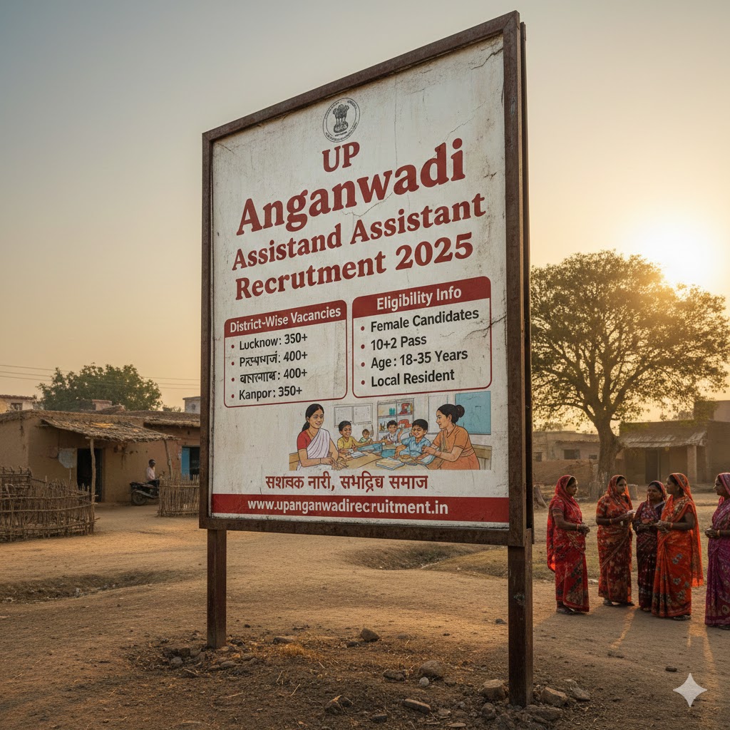 UP Anganwadi Helper Recruitment 2025 – District-Wise Vacancy, Online Registration &amp; Eligibility Details