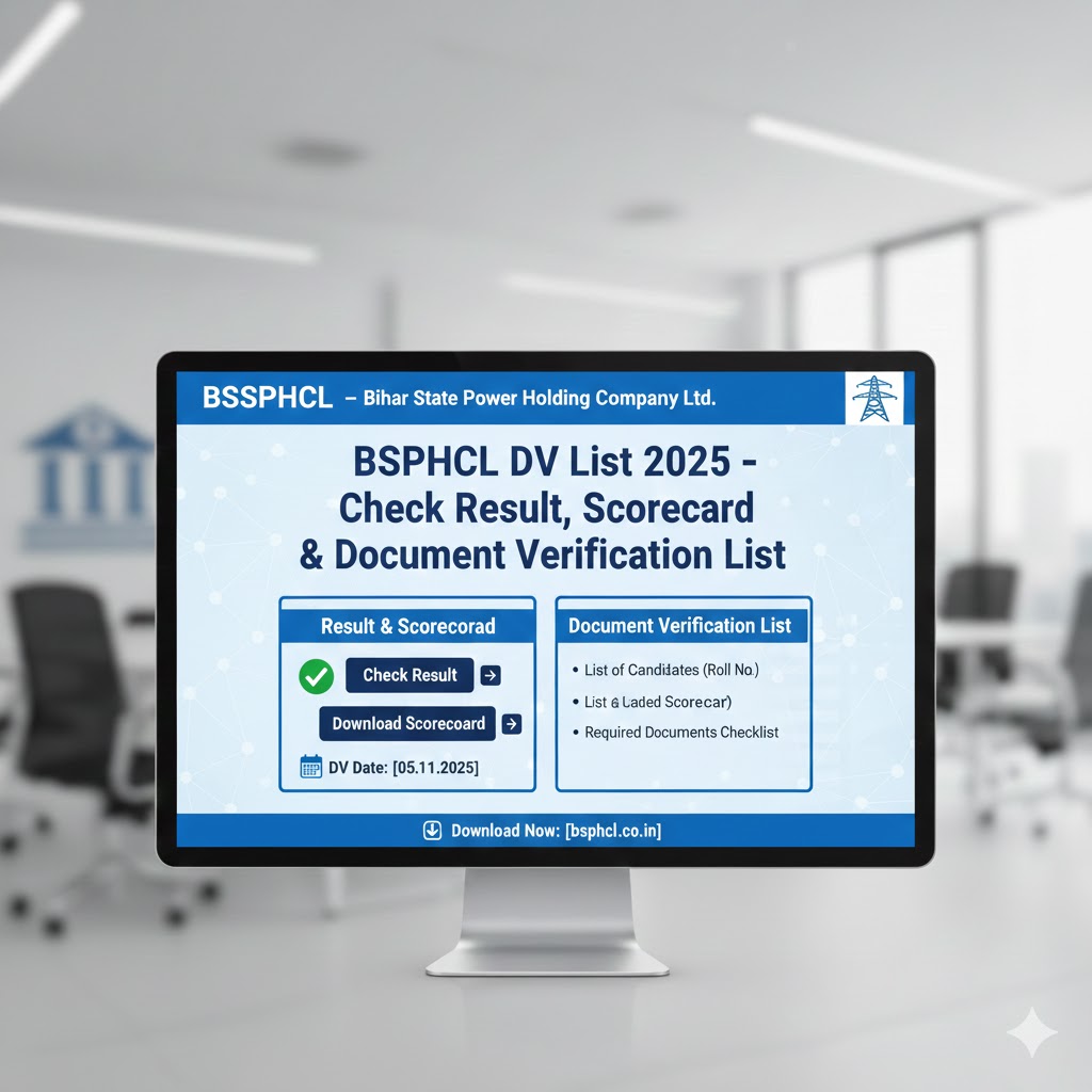 BSPHCL DV List 2025 – Check Result, Scorecard &amp; Document Verification List