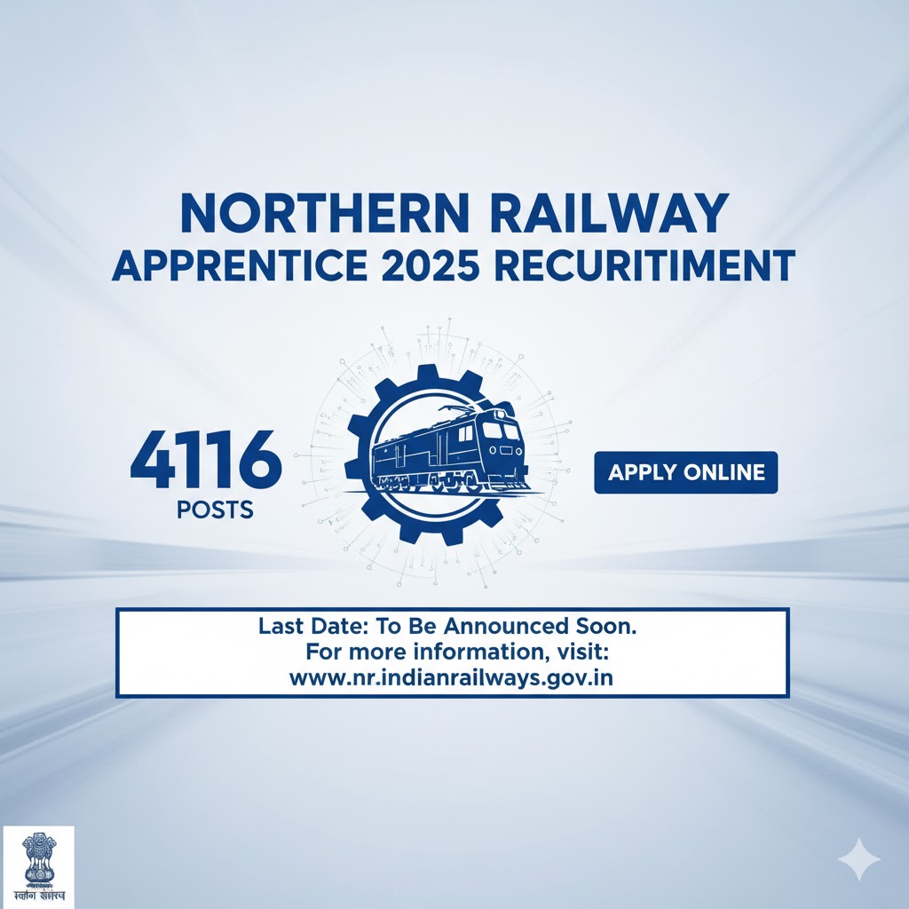 Northern Railway Apprentice 2025 Recruitment – Apply Online for 4116 Posts