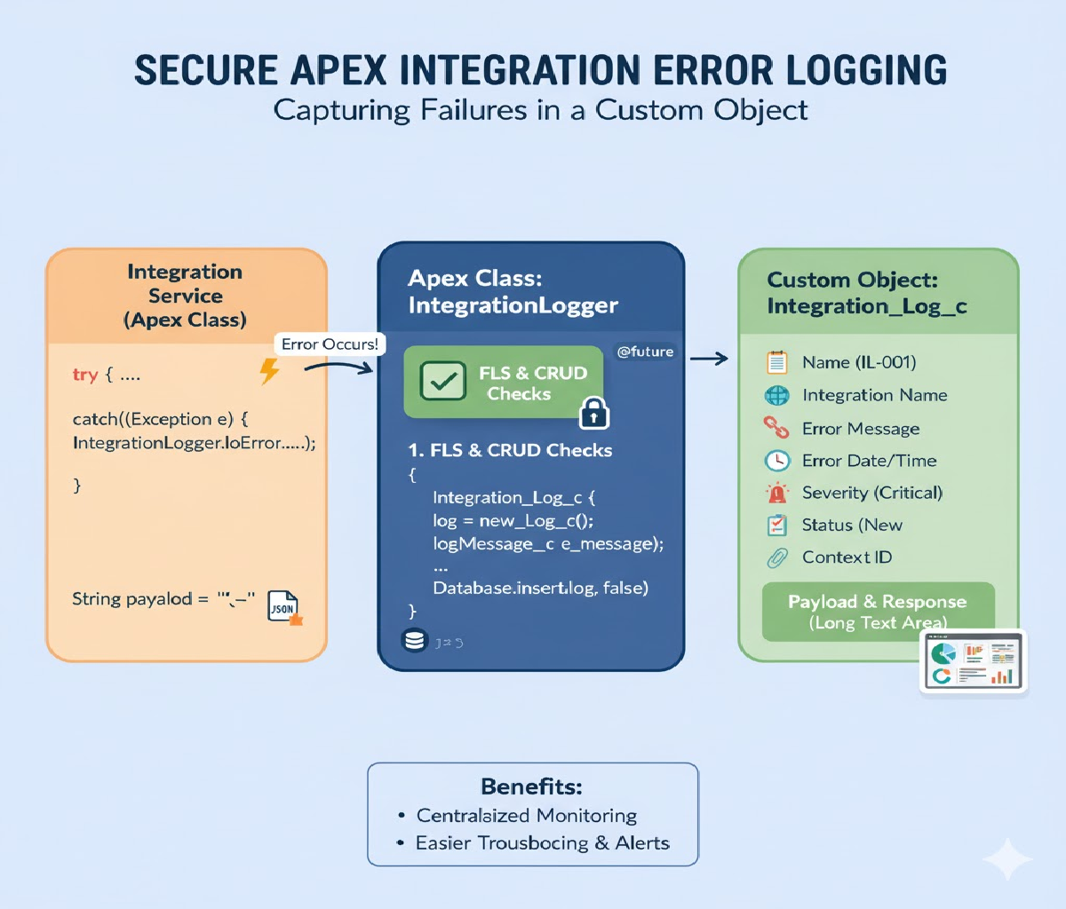 How would you implement field-level security checking in custom Apex logic before performing DML?