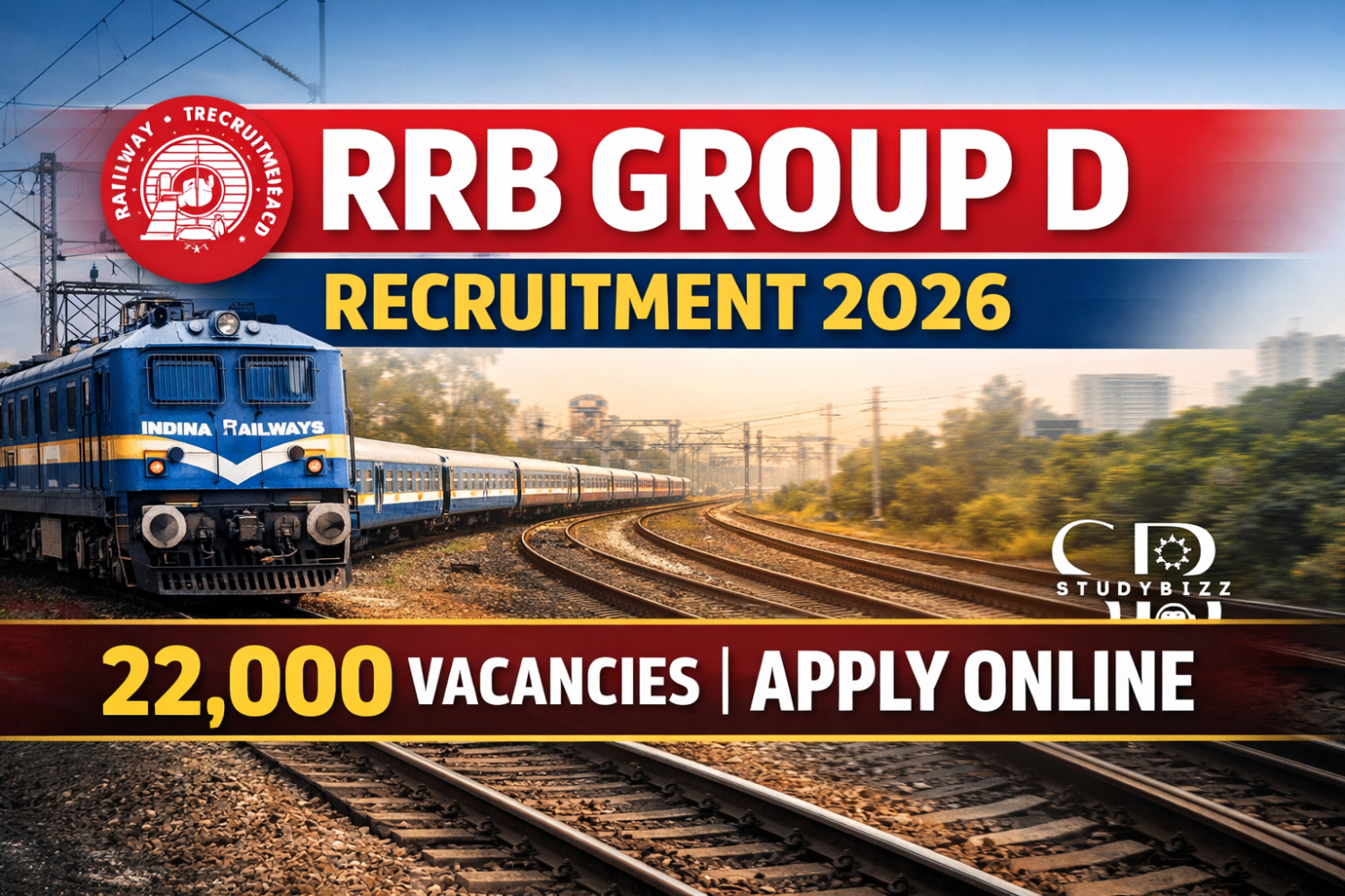 RRB Group D Recruitment 2026: Online Applications Open for 22,000 Level-1 Vacancies