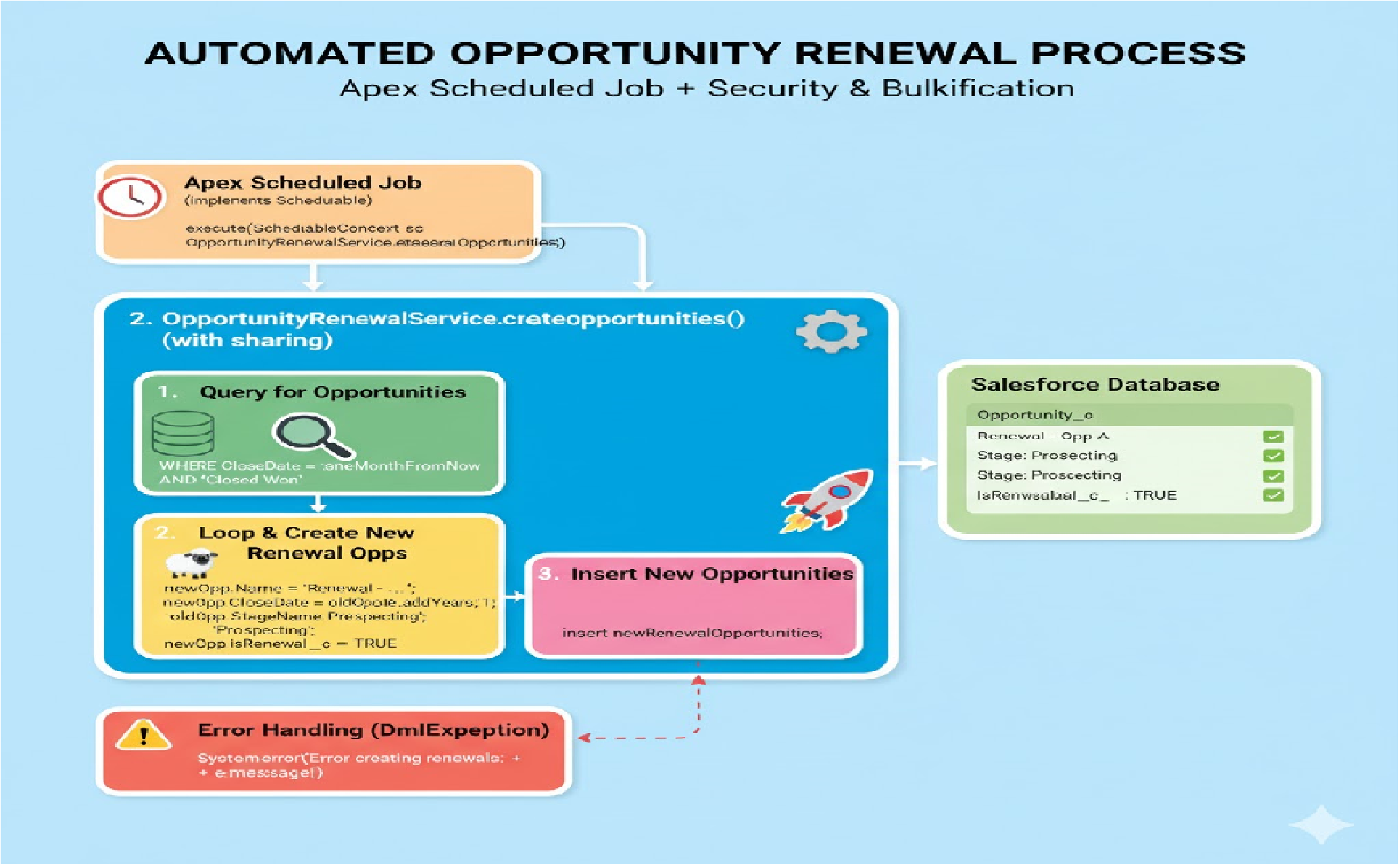 How You need to update a related child record whenever a parent record’s status changes, but only if the status is “Closed Won.” How would you design this in Apex?