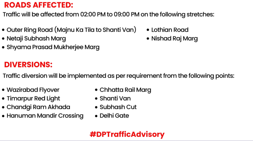 Delhi Traffic Police issues advisory for key routes near Red Fort: Check restrictions, diversions