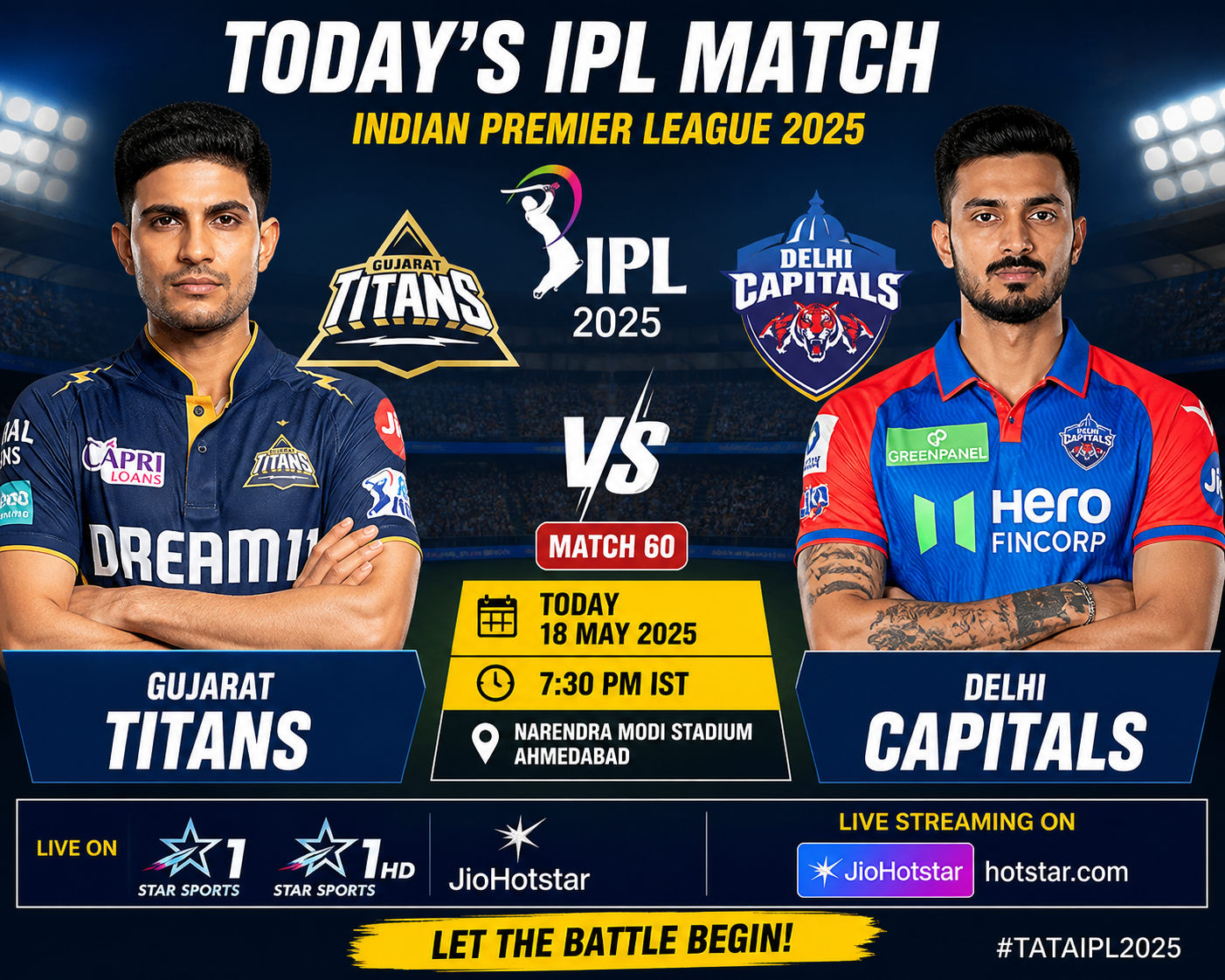 Gujarat Titans Face Delhi Capitals in Crucial IPL 2025 Encounter